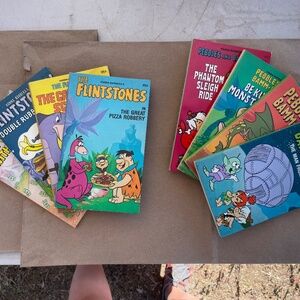 New Set of 8 Vintage Flintstones Paperback Books